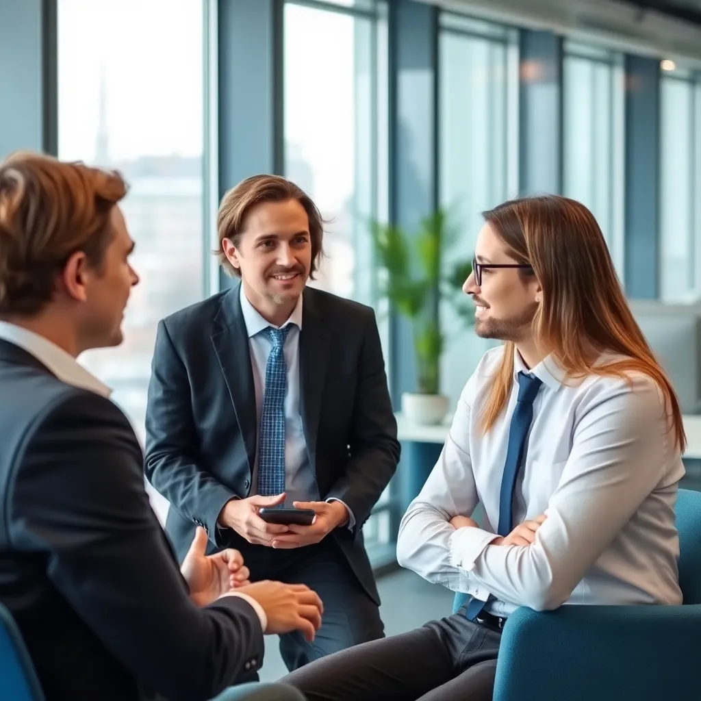 Een coach en executive in gesprek tijdens een coaching sessie