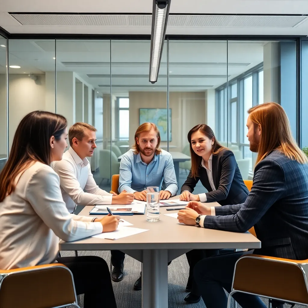 Nederlandse professionals in een teamvergadering werken samen aan een project