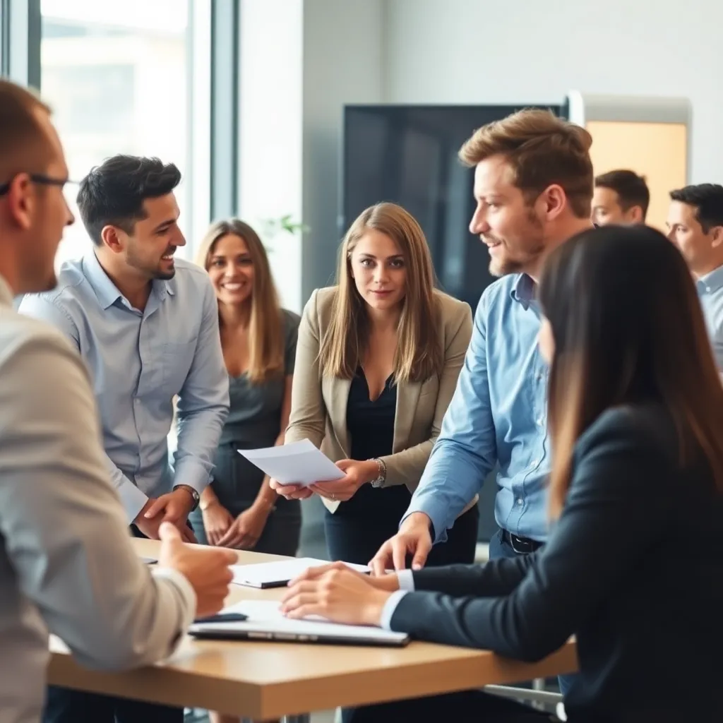 Professionals in een workshop setting leren zachte vaardigheden